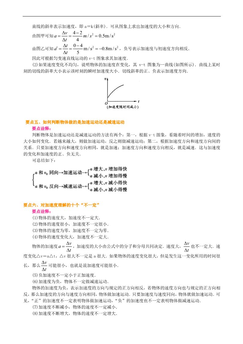 高中物理必修一速度变化快慢的描述——加速度 要点梳理B第3页