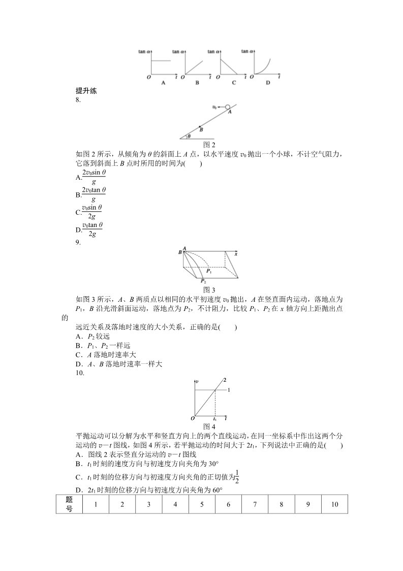 高中物理必修二第5章 曲线运动  习题课第2页