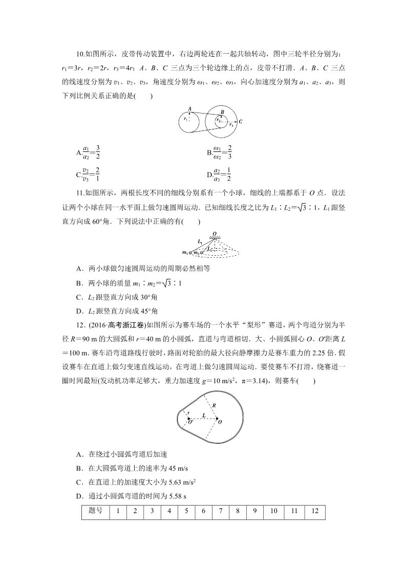 高中物理必修二高中同步测试卷·人教物理必修2：高中同步测试卷（二） Word版含解析第3页