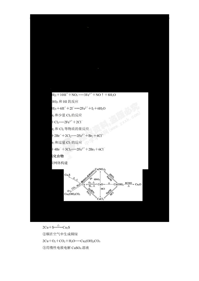 高中化学 必修一【步步高】2014届新人教课标Ⅰ高三化学一轮总复习资料word版：第三章 排查落实练六第2页