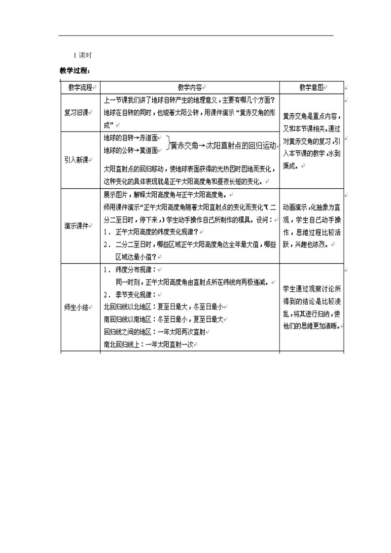 高中地理必修一高一地理必修一《1.3地球的运动》教案第2页