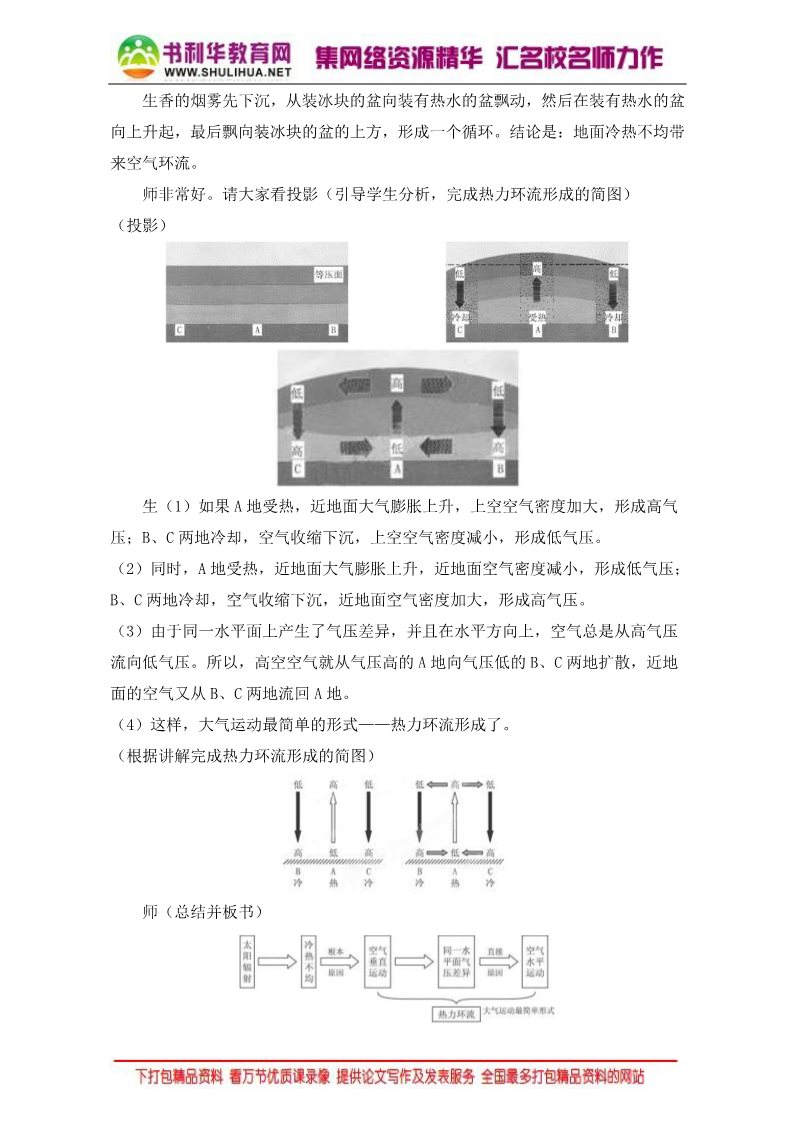 高中地理必修一地理人教版一师一优课必修一教学设计：第二章 第一节《冷热不均引起大气运动》3 Word版含答案第2页