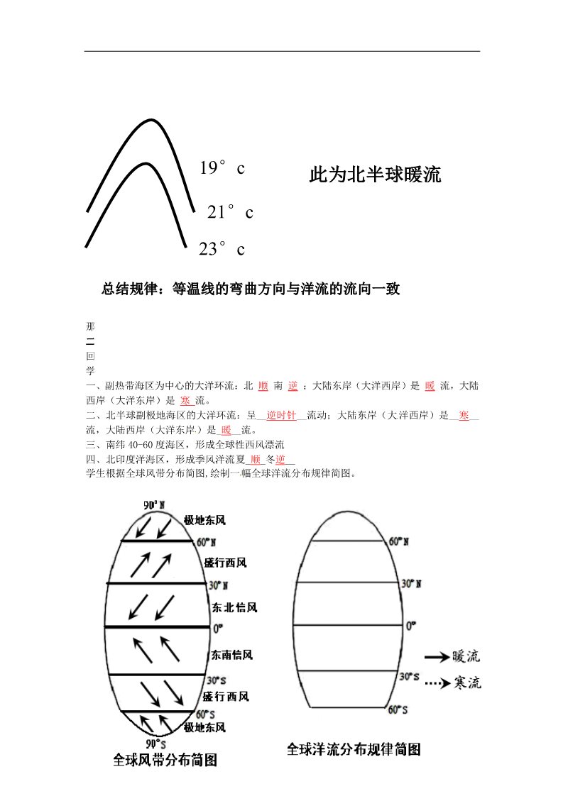 高中地理必修一高中地理 2.4水循环和洋流（第2课时）学案 新人教版必修1第2页