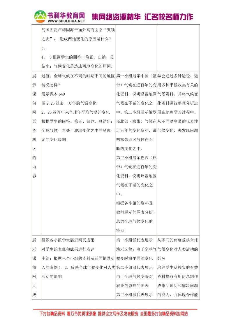 高中地理必修一地理人教版一师一优课必修一教学设计：第二章 第四节《全球气候变化》2 Word版含答案第3页