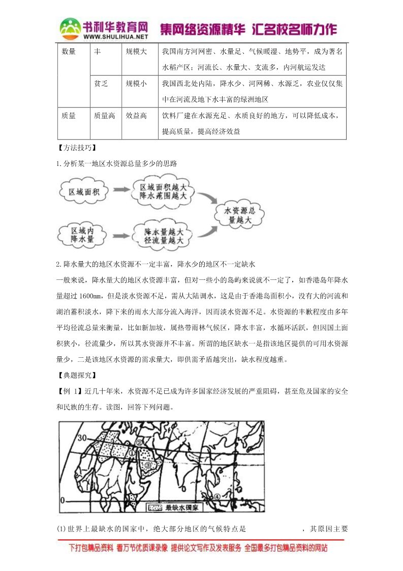 高中地理必修一地理人教版一师一优课必修一教学设计：第三章 第三节 《水资源的合理利用》4 Word版含答案第2页