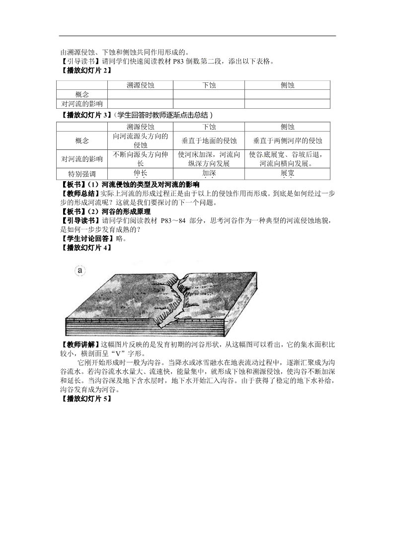 高中地理必修一高一地理必修一《4.3河流地貌的发育》教案第2页