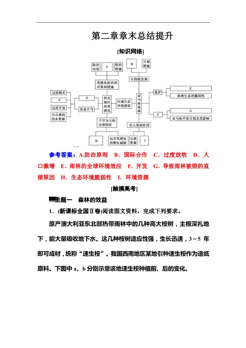 高中地理必修三第二章章末总结提升第1页