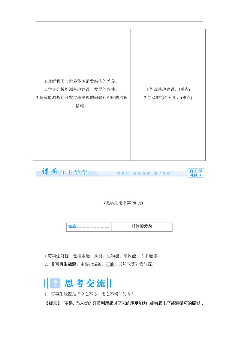 高中地理必修三高中地理人教版必修三教师备课：第三章 区域自然资源综合开发利用第3页