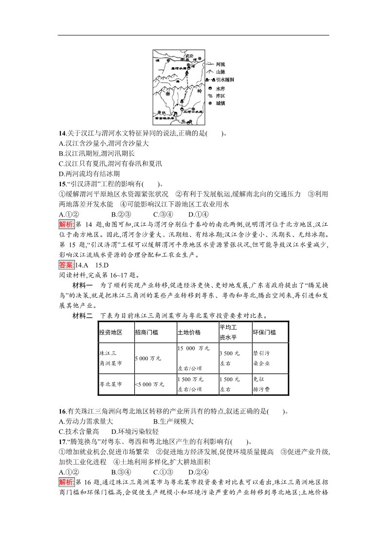 高中地理必修三第五章过关检测第4页