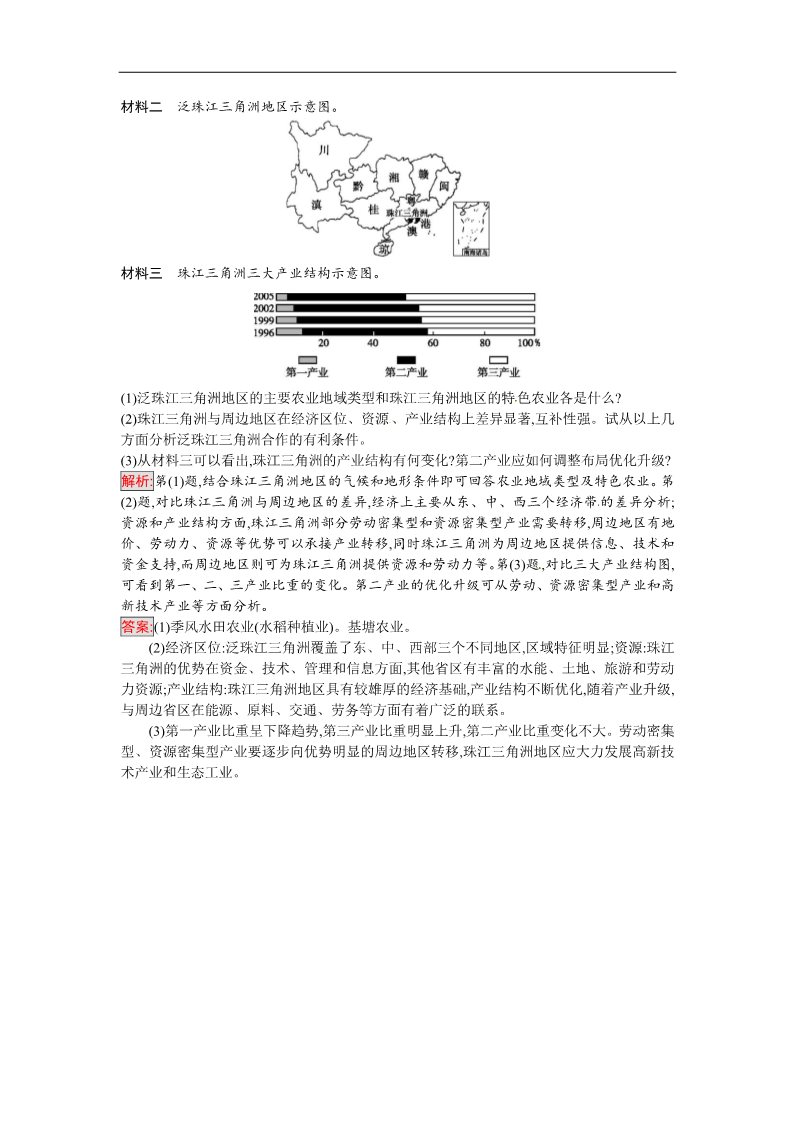 高中地理必修三课时训练8第4页