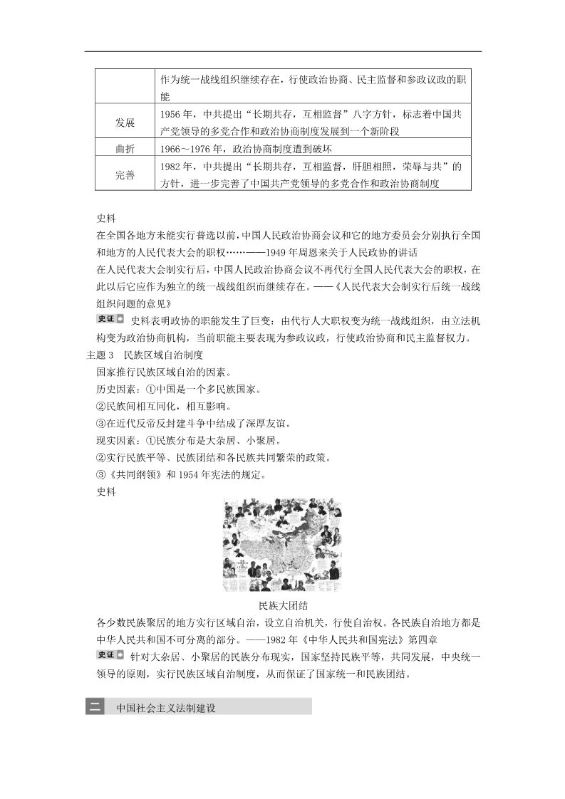 高中历史必修一第11讲现代中国的政治建设与祖国统一第5页