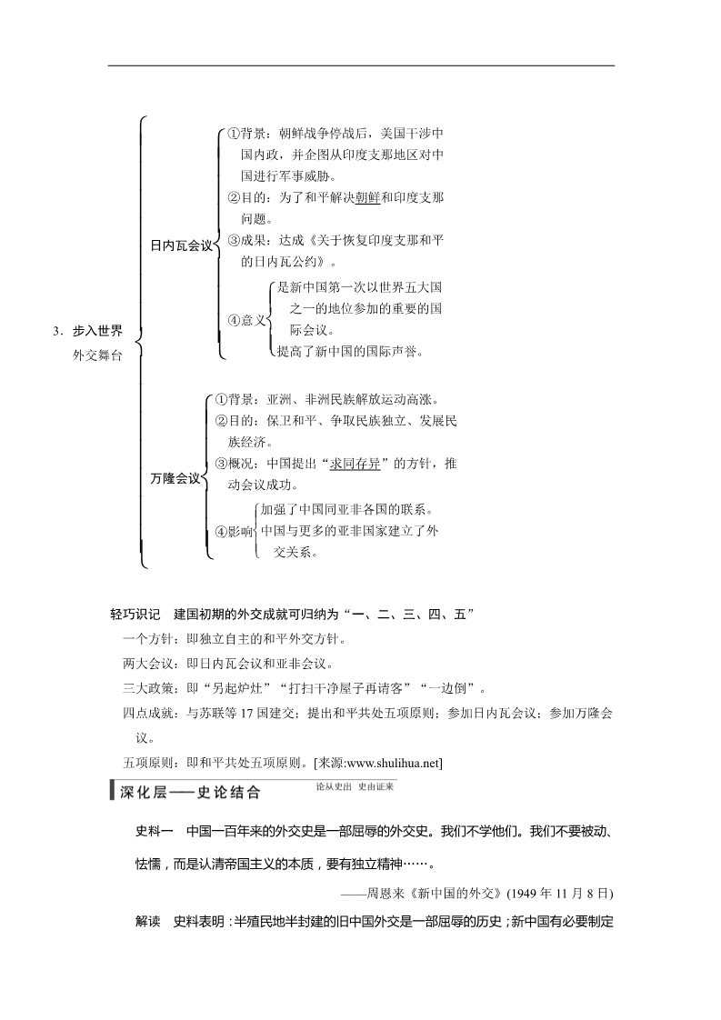 高中历史必修一步步高2015届高考历史（人教版）大一轮复习配套文档：第五单元 第13讲　现代中国的对外关系（共计17页，含答案解析）第3页