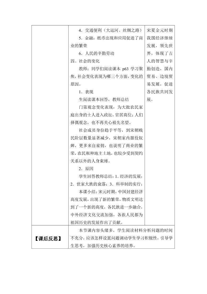 高中历史中外历史纲要(上)辽宋夏金元的经济与社会(教案)第5页