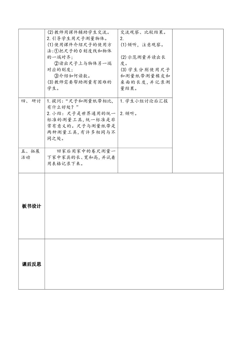 一年级上册科学（教科版）13《比较测量纸带和尺子》第2页