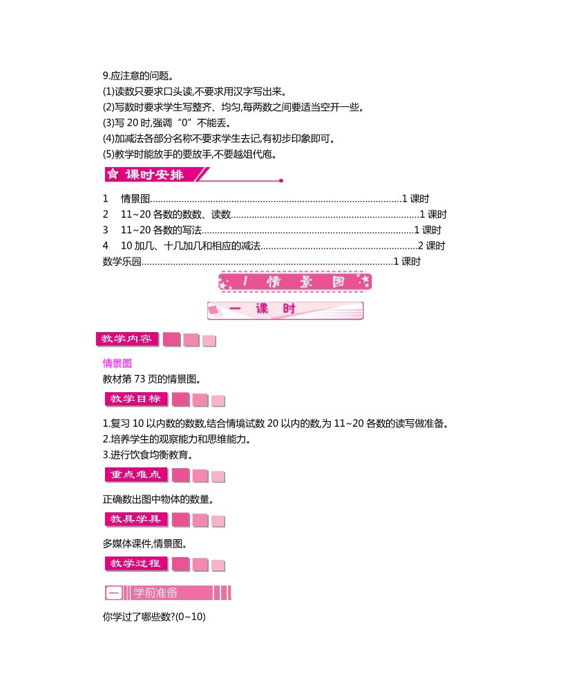 一年级上册数学(人教版）第六单元   11~20各数的认识2第2页