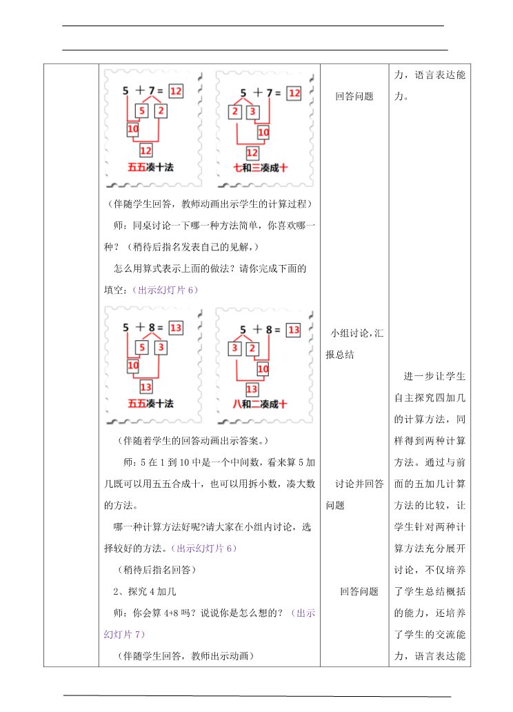 一年级上册数学(人教版）5、4、3、2加几 教案第2页