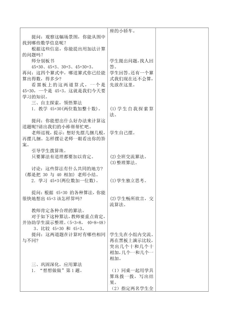 一年级下册数学（苏教版）数学公开课两位数加整十、一位数(不进位)教案第2页