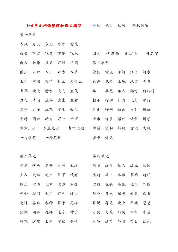 一年级下册语文语文《期中考试》练习试卷7第1页