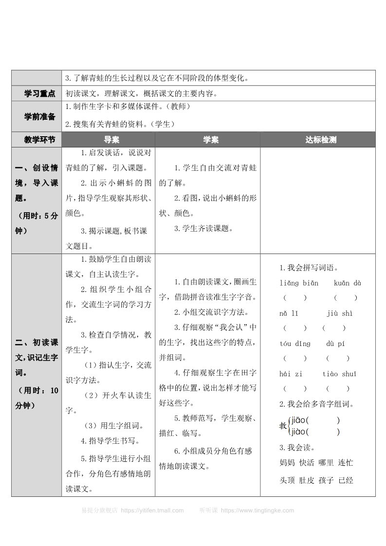 二年级上册语文1 小蝌蚪找妈妈第3页