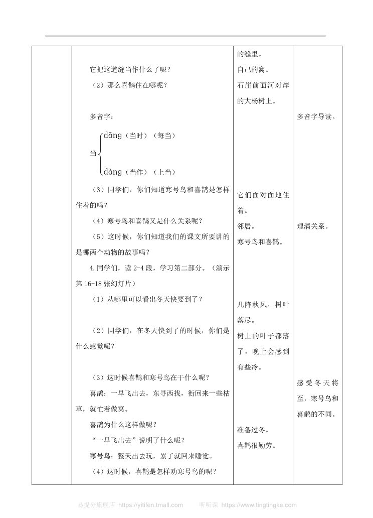 二年级上册语文二上 第13课《寒号鸟》（教案）第4页
