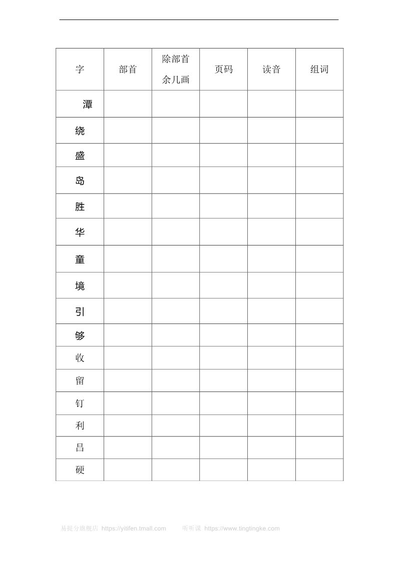 二年级上册语文【查字典练习】部编版小学语文二年级上册部首查字法练习题第2页