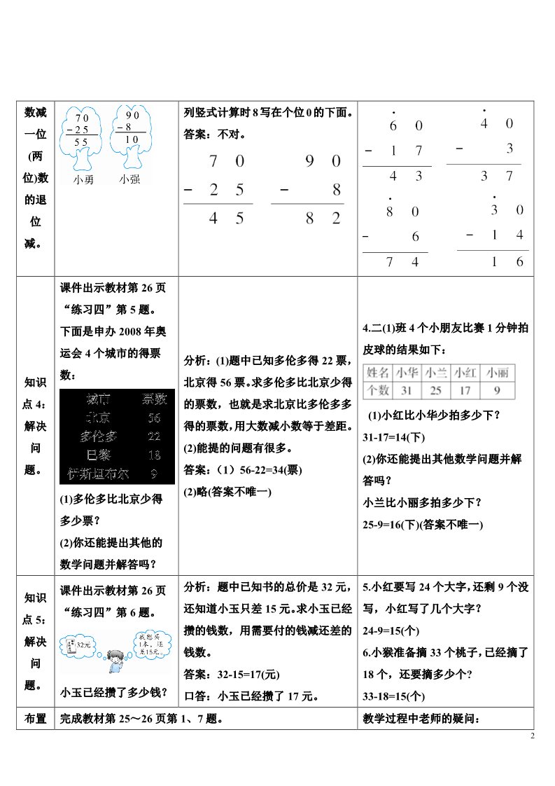 二年级上册数学（人教版）练习课（第3课时）第2页