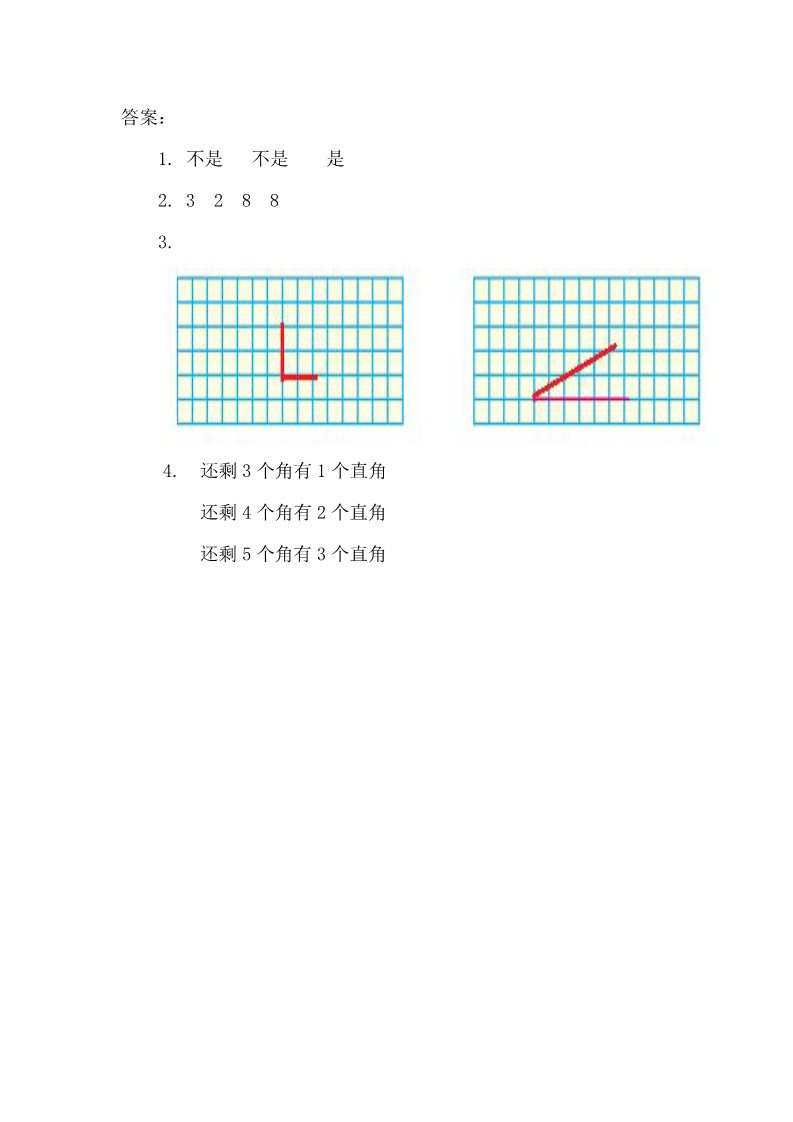 二年级上册数学（人教版）3.2 直角的初步认识第2页