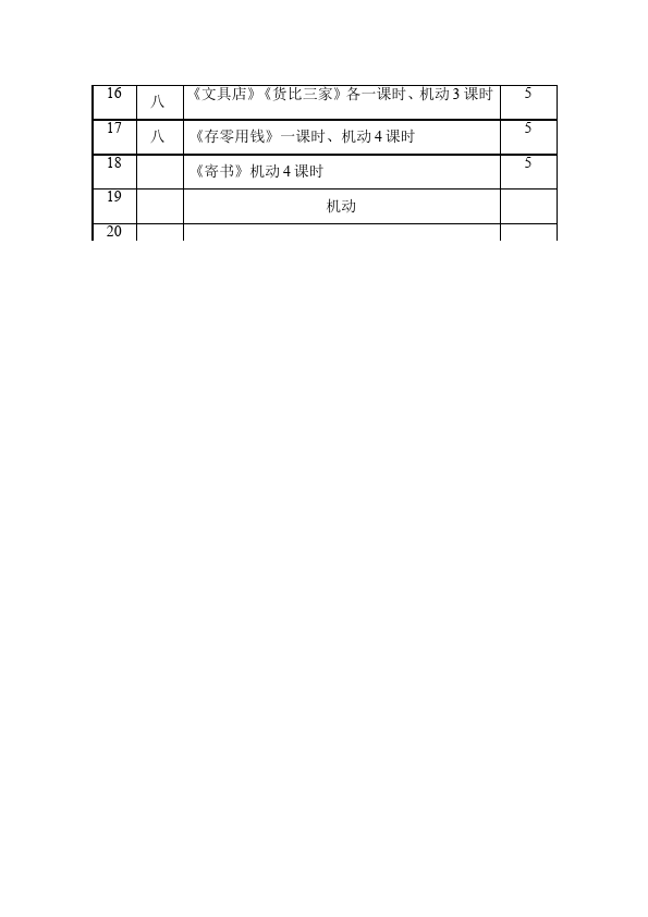 三年级上册数学（人教版）数学《全册教学计划》15第5页