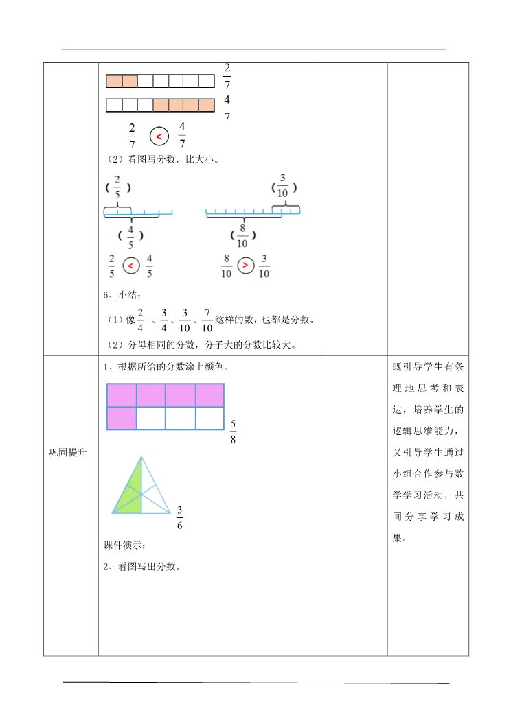 三年级上册数学（人教版）第二课几分之几 （教案）第5页