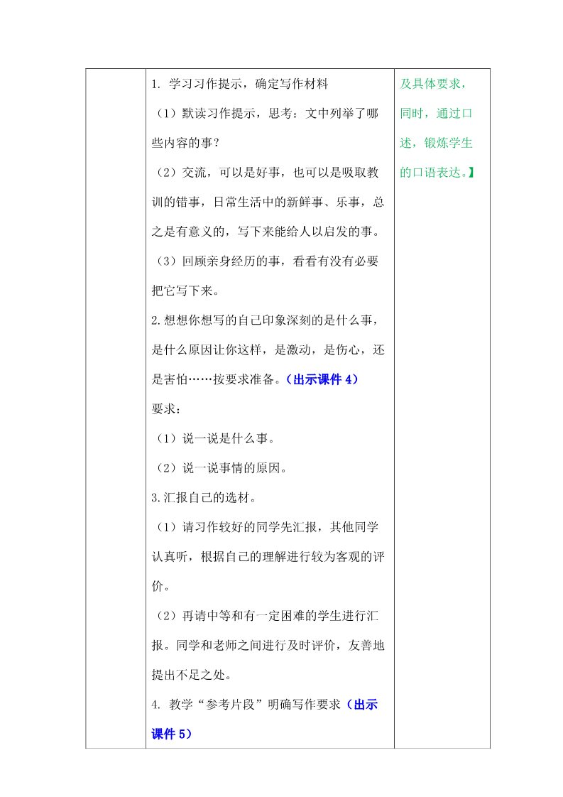 四年级上册语文（部编版）第五单元《习作：生活万花筒》教案第4页