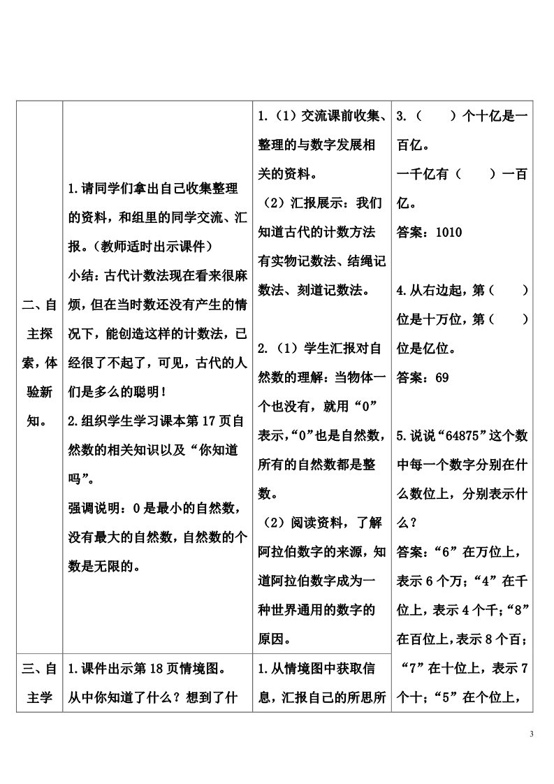 四年级上册数学（人教版）1 数的产生和十进制计数法第3页