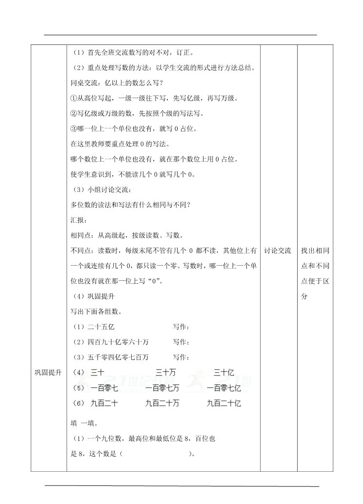 四年级上册数学（人教版）第六课时 亿以上数的认识（教案）第4页