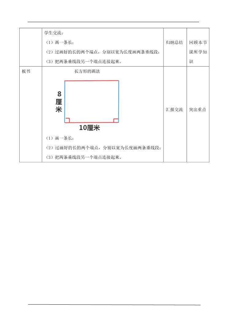 四年级上册数学（人教版）第三课时  长方形的画法（教案）第4页