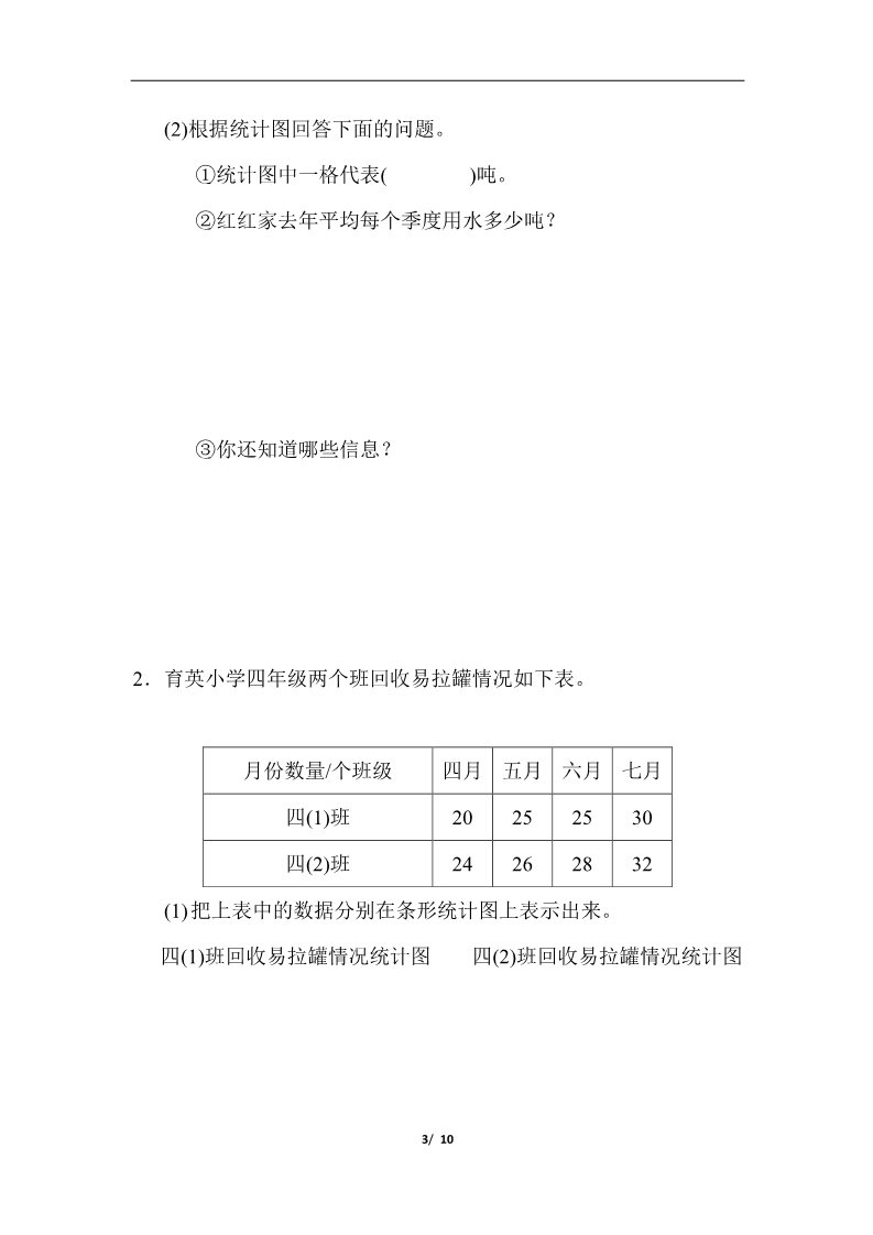 四年级上册数学（人教版）第七单元达标测试卷第3页