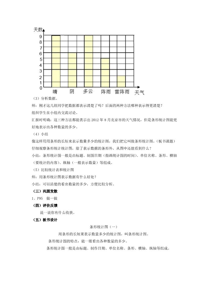 四年级上册数学（人教版）《条形统计图》教学案2第3页