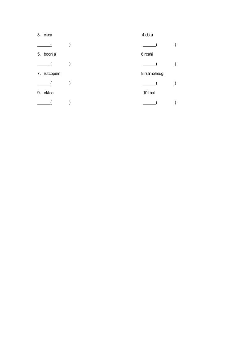 四年级下册英语（精通版） Lesson 11 同步练习2第2页