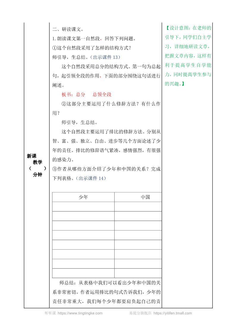 五年级上册语文（部编版）少年中国说（节选） 教案第5页