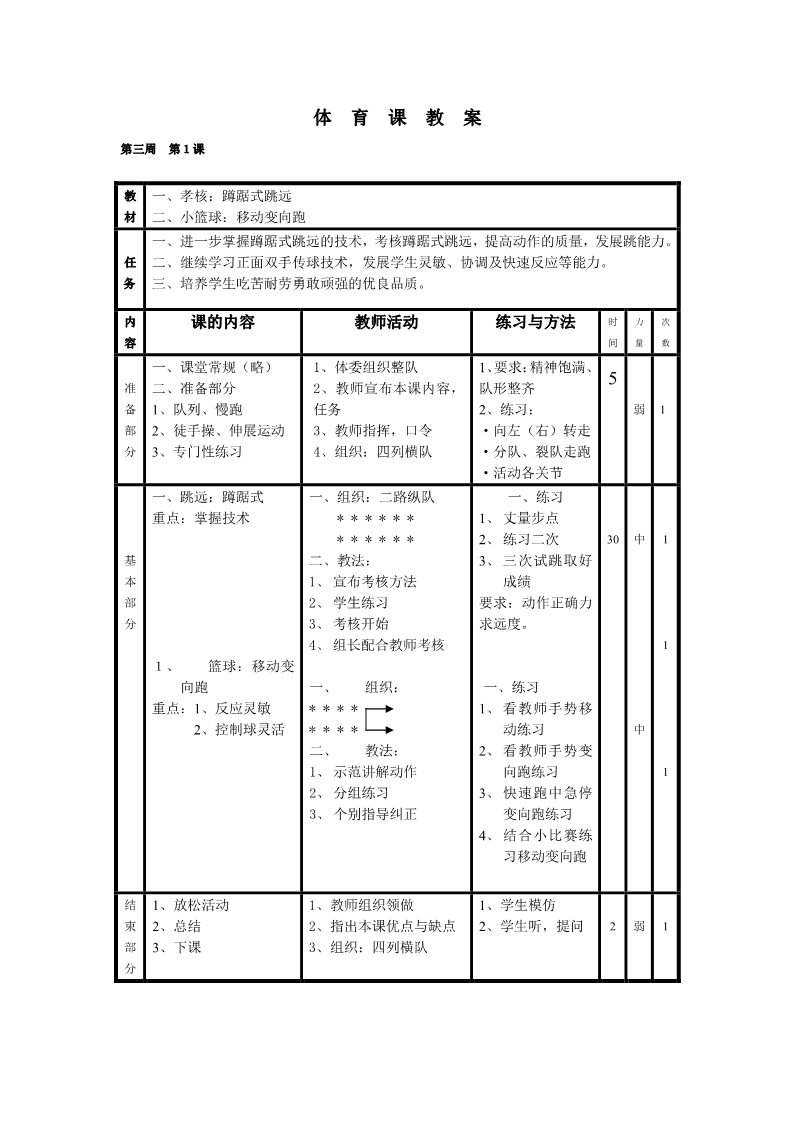 五年级上册体育与健康 5至6年级全一册小学五年级上册体育教案第5页