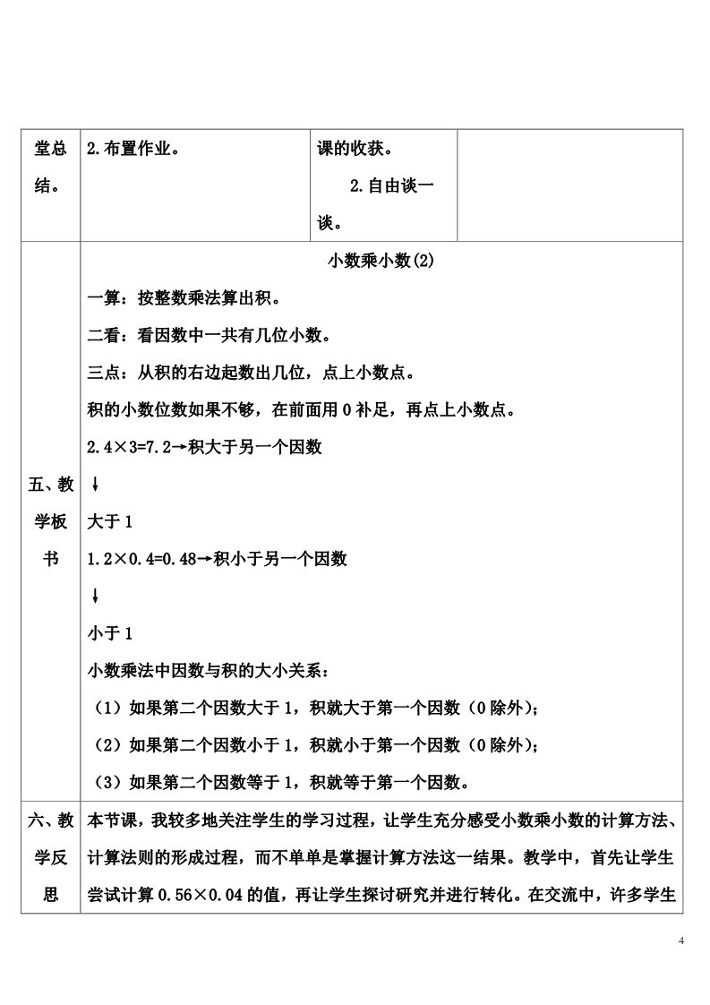 五年级上册数学（人教版）小数乘小数（2）第4页