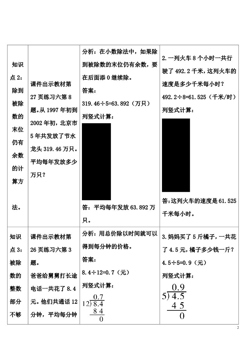 五年级上册数学（人教版）练习课(3)第2页