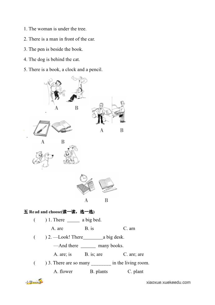 五年级上册英语(PEP版)五年级上英语单元检测-第五单元-人教PEP（2014秋）（无答案）第2页