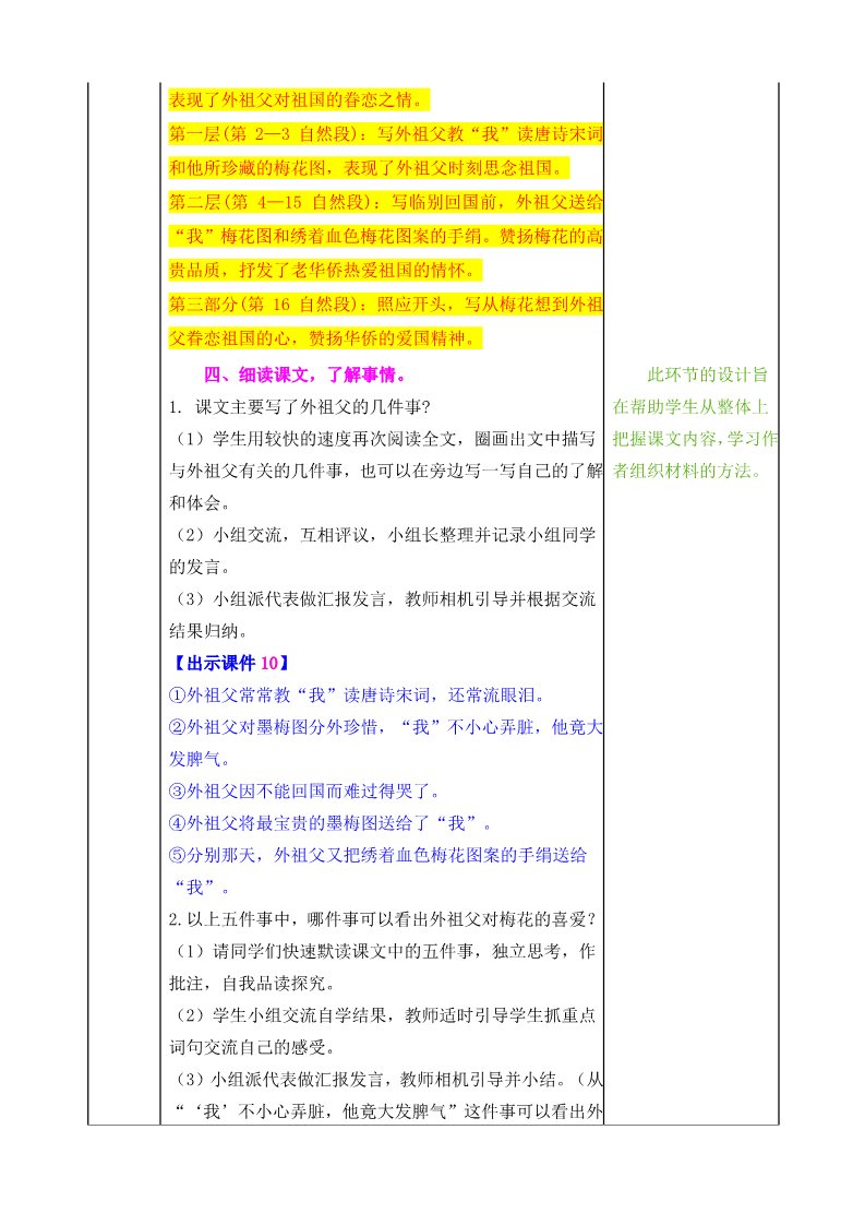 五年级下册语文（部编版）4 梅花魂 教案第3页