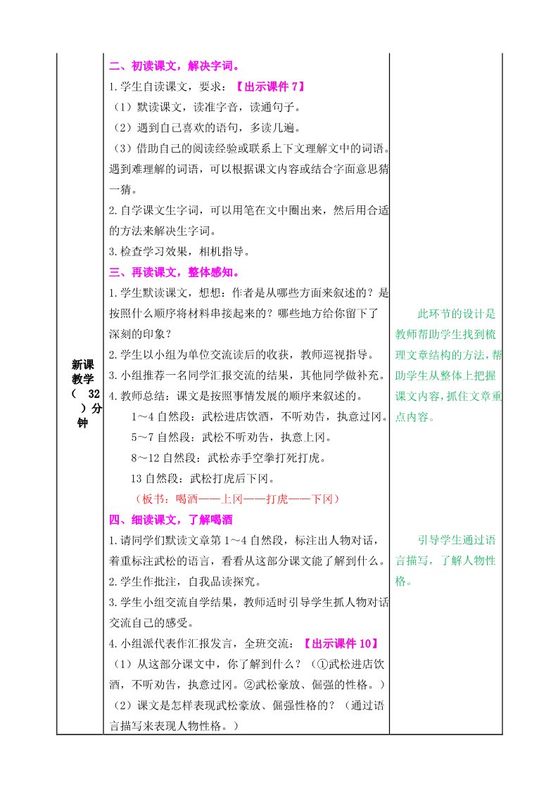 五年级下册语文（部编版）6 景阳冈 教案第3页