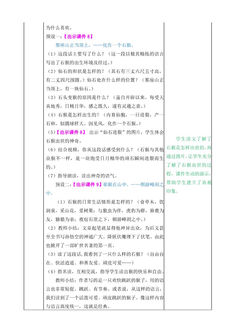 五年级下册语文（部编版）7 猴王出世 教案第3页