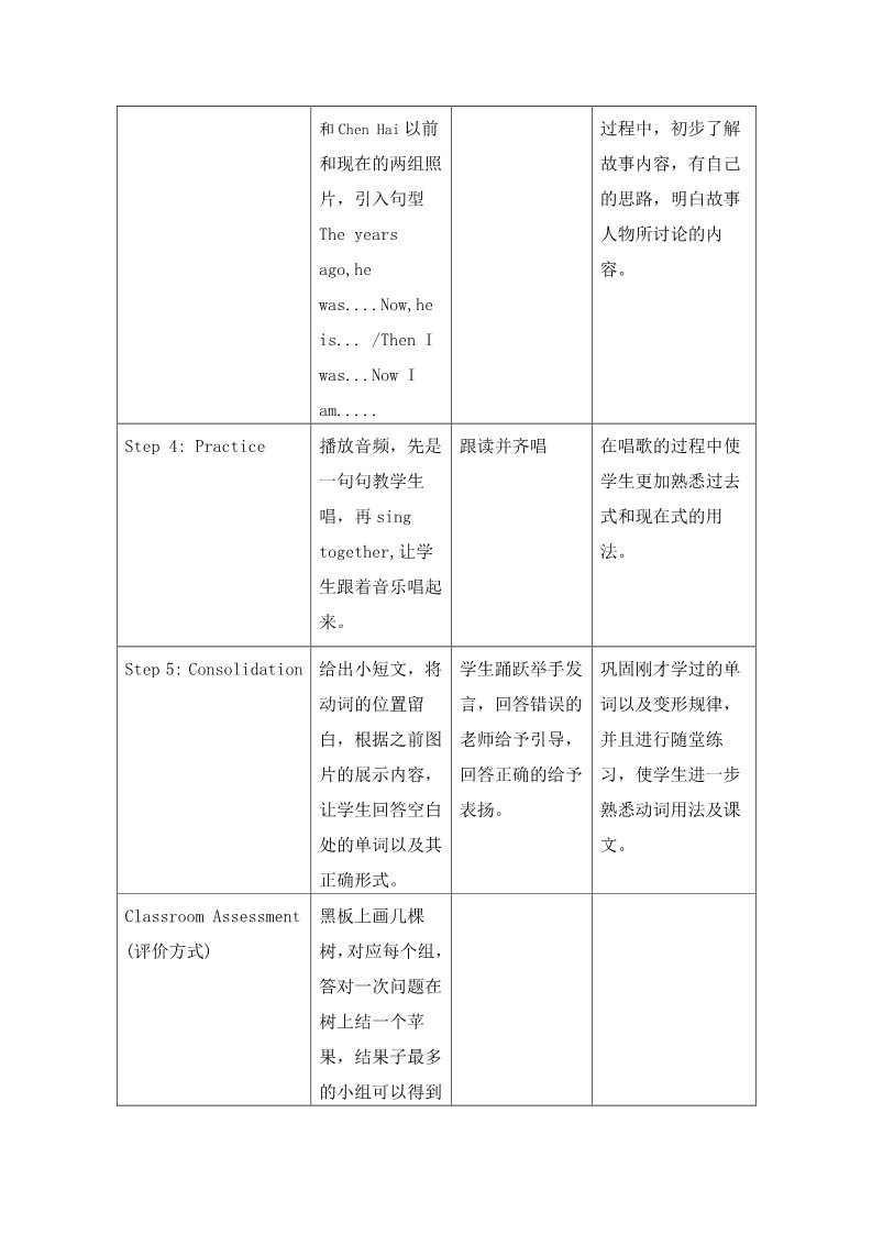 五年级下册英语（外研版三起点）教研课Module2 Unit2 Mr Li was a teacher教学设计第4页