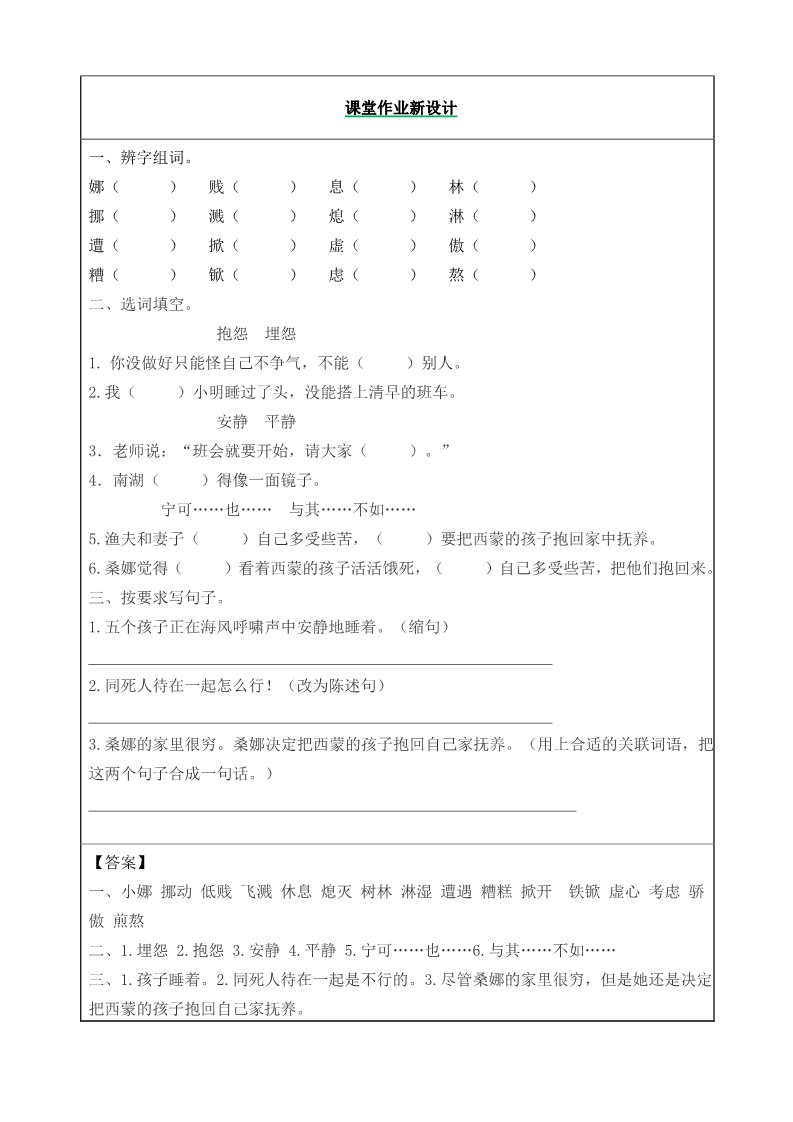 六年级上册语文（部编版）13穷人教案第4页