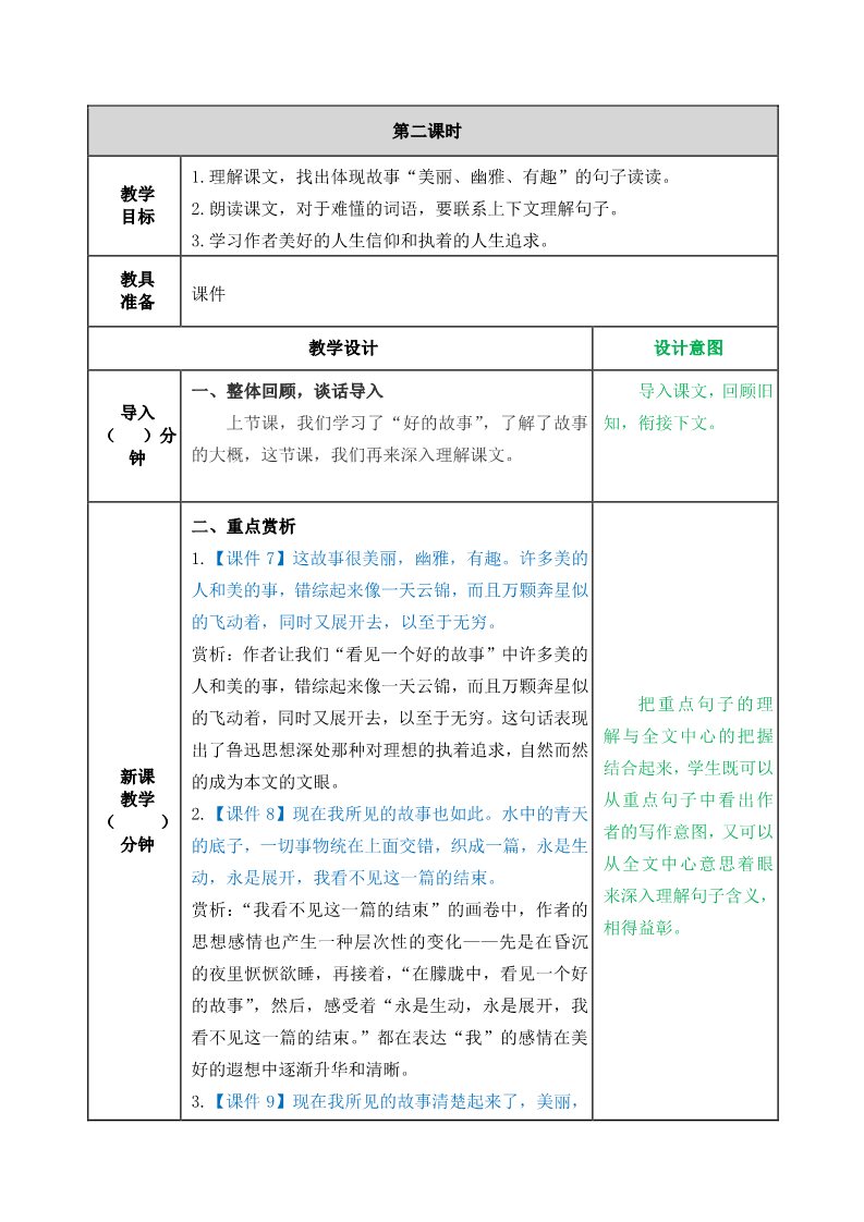 六年级上册语文（部编版）25好的故事教案第4页