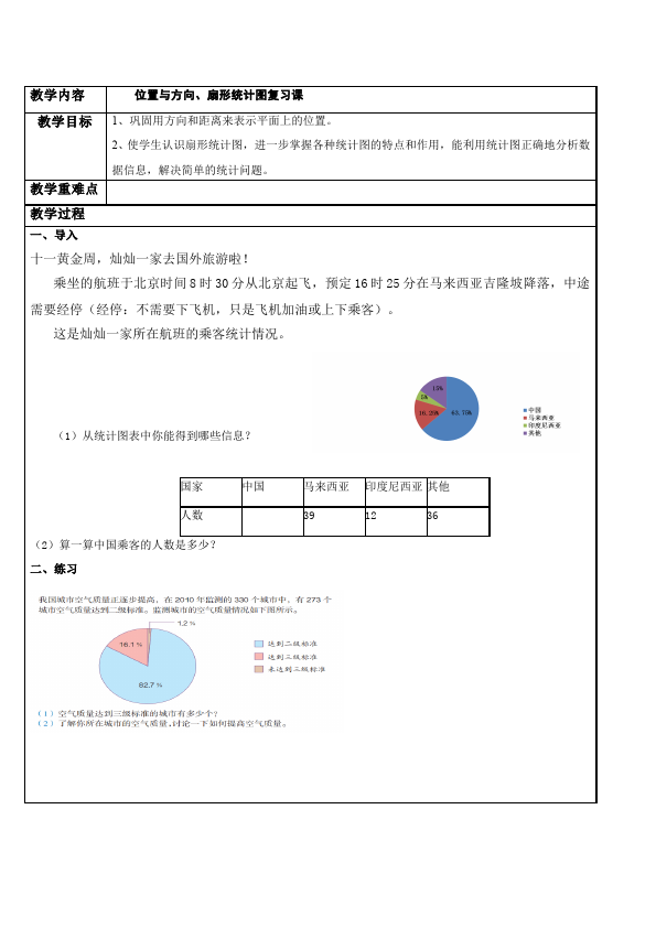 六年级上册数学（人教版）数学《第九单元:总复习》教案教学设计12第3页