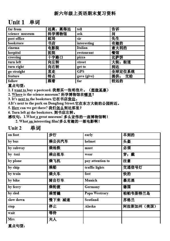 六年级上册英语(PEP版)PEP英语《期末考试》练习试卷17第1页