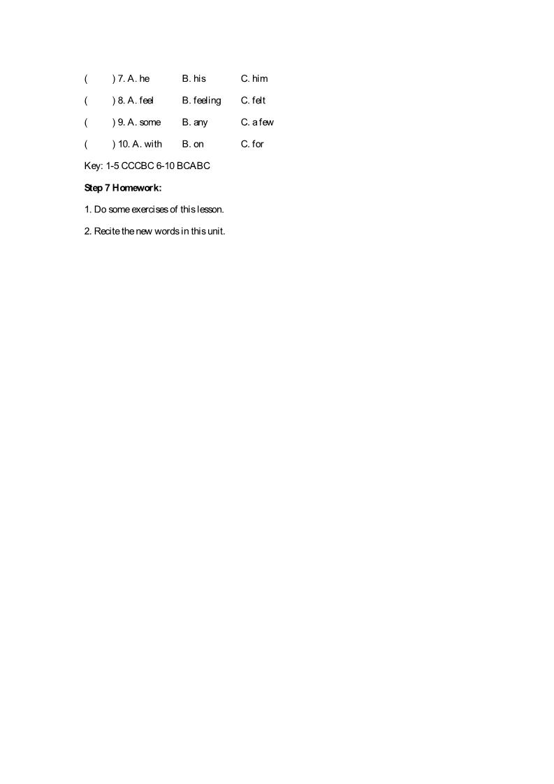 六年级下册英语（精通版） Lesson 12 教案第4页